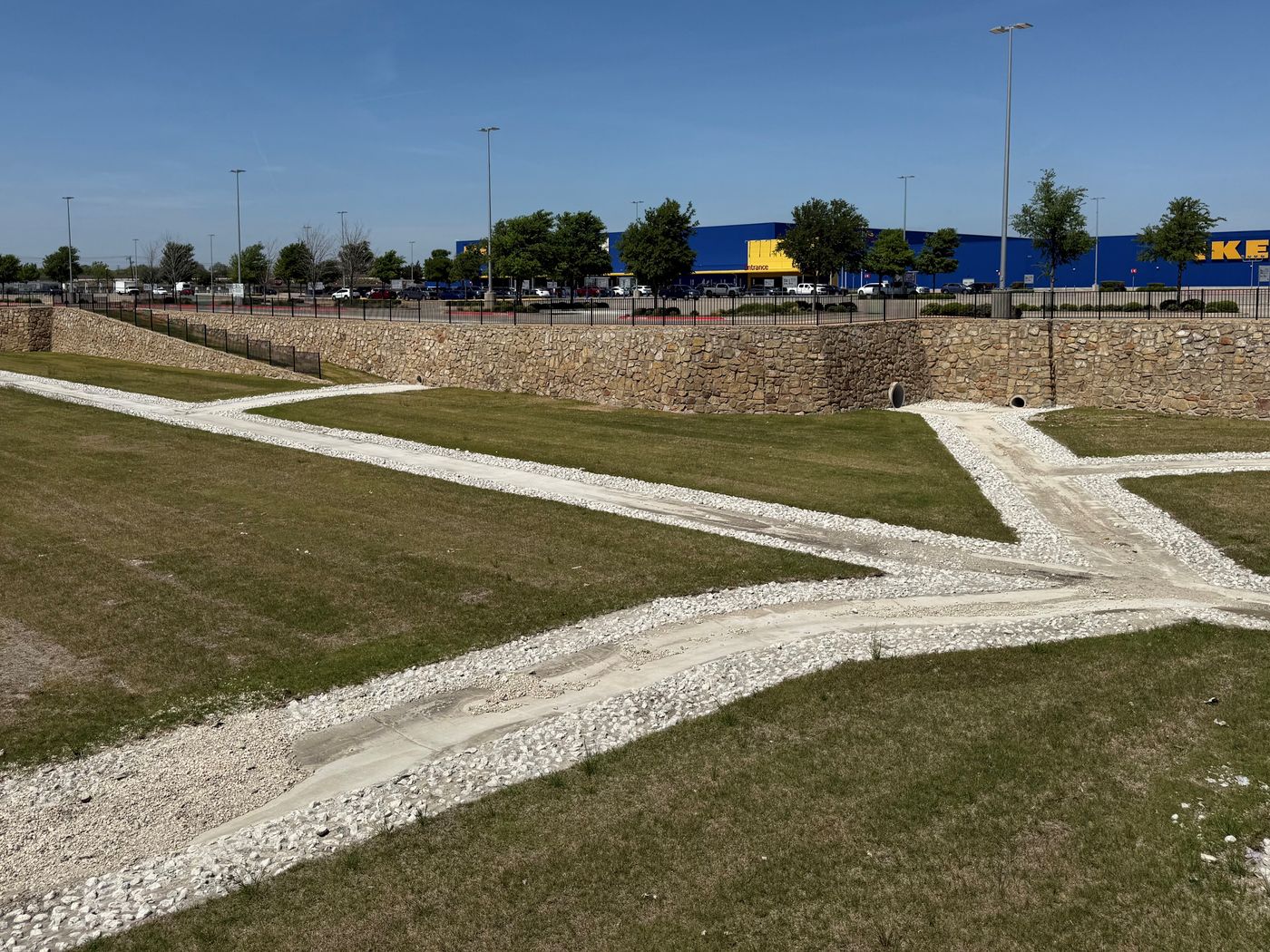 Detention area walls, finished, IKEA Ph 2, Grand Prairie